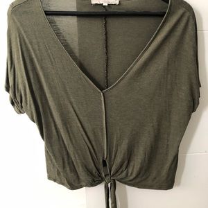 Monk+Lou tie front tee